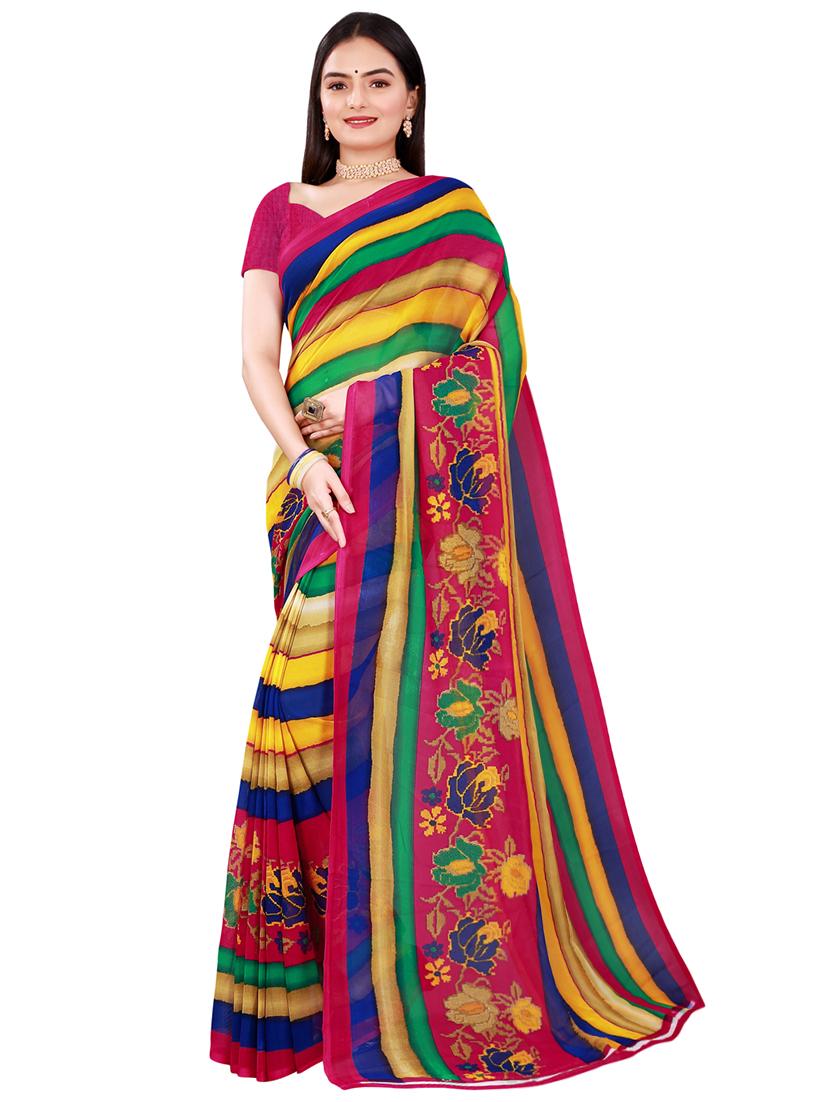 women's saree combo with blouse - 18501979 - Standard Image - 1