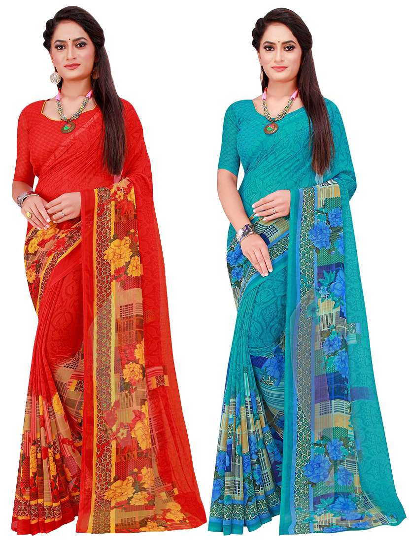 women's saree combo with blouse