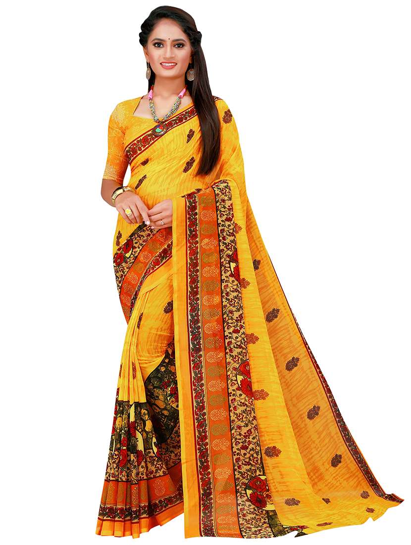 pack of 2 printed sarees  with blouse - 18502028 -  Standard Image - 1