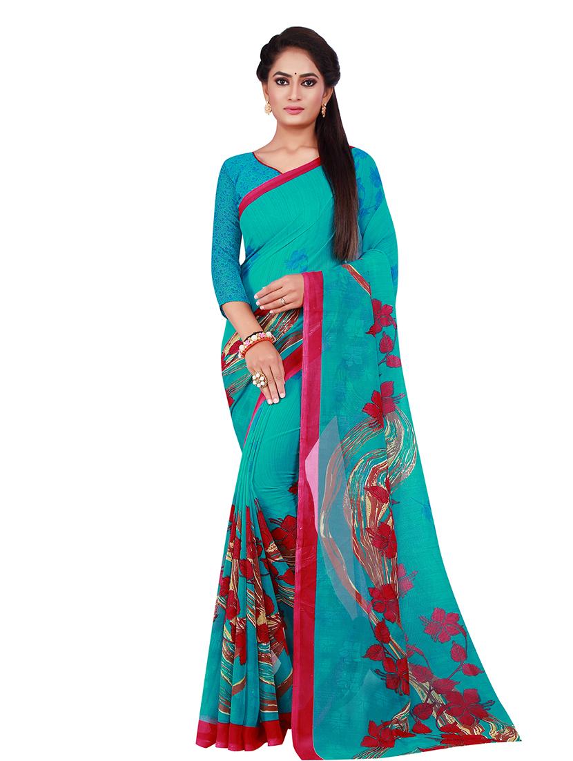 pack of 2 printed saree with blouse - 18502095 -  Standard Image - 1