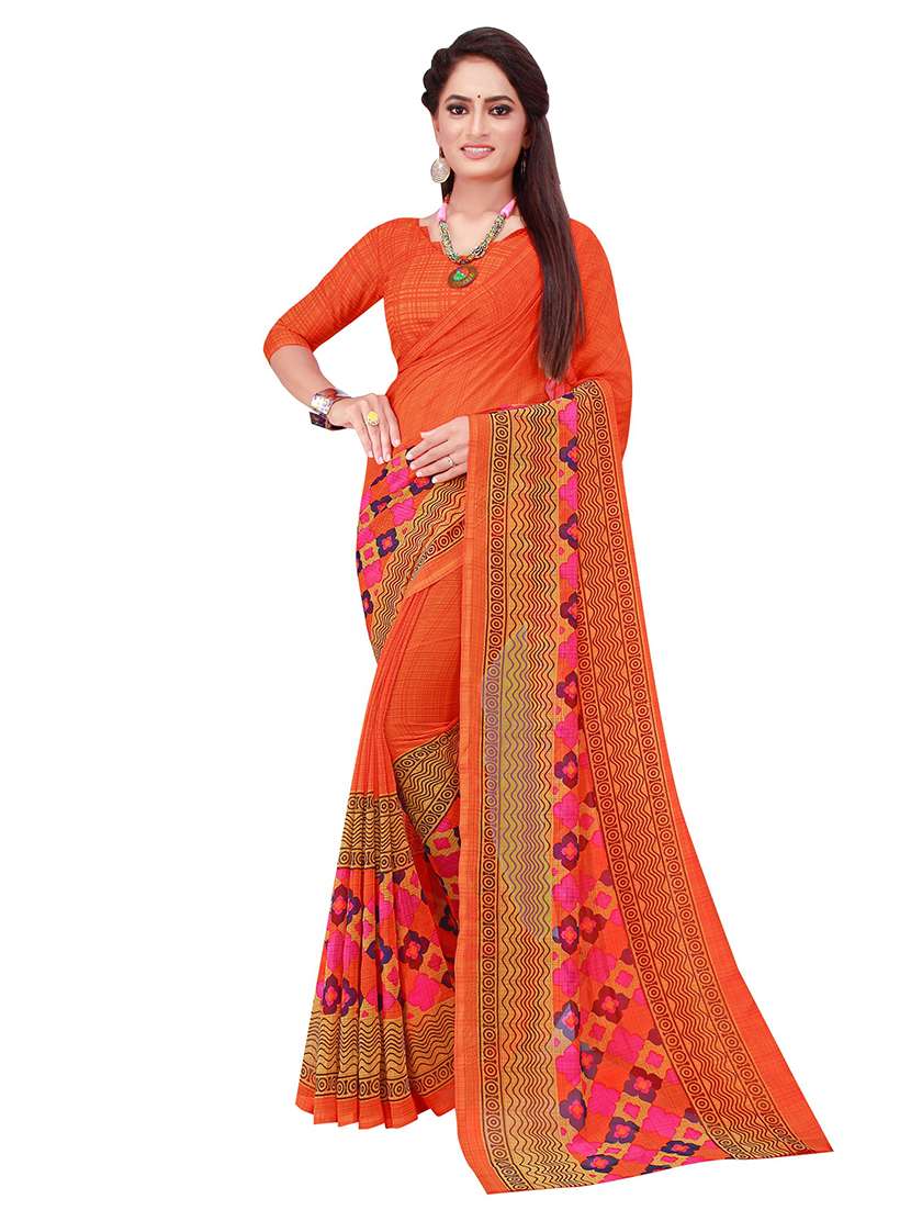 women's saree combo with blouse - 18502138 - Standard Image - 1