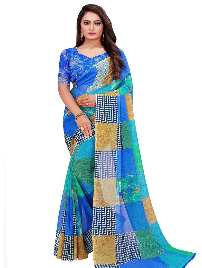 women's saree combo with blouse - 18502317 -  Standard Image - 1