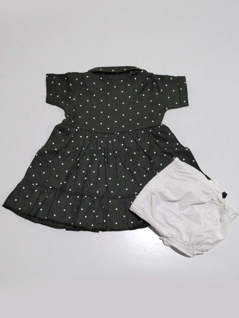 girls collared short sleeves frock - 18502371 -  Standard Image - 1