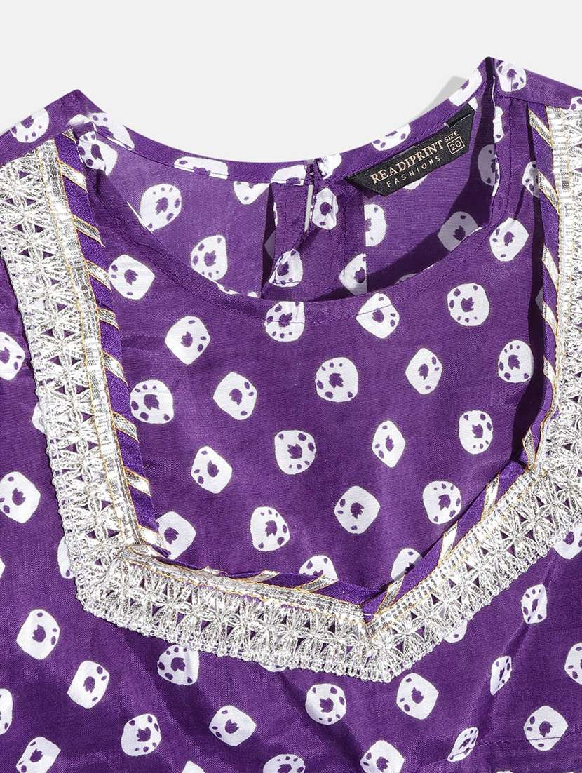 girls bandhani kurta sharara set  - 18502410 -  Standard Image - 4