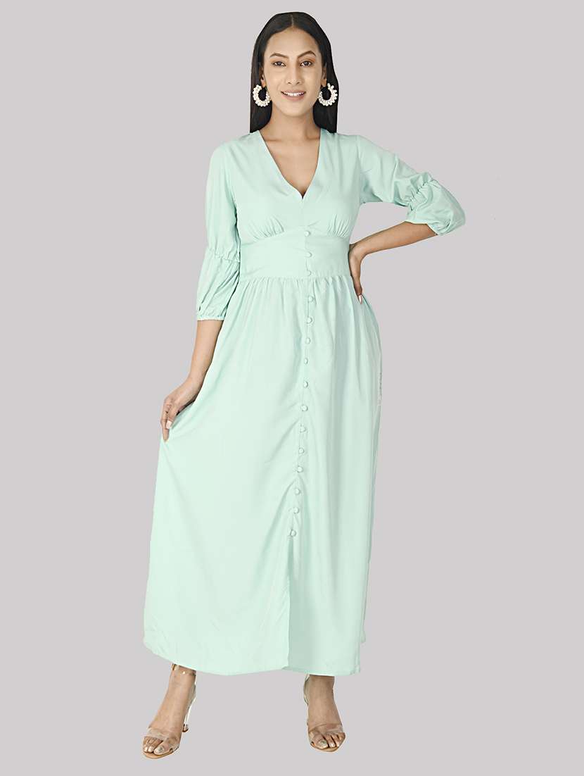 women's fit & flare solid dress