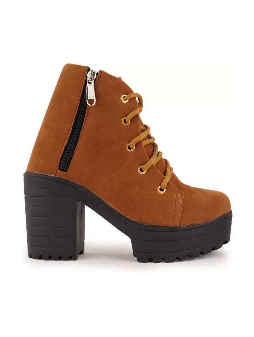 ankle length lace up boots with side zipper - 18502620 -  Standard Image - 1