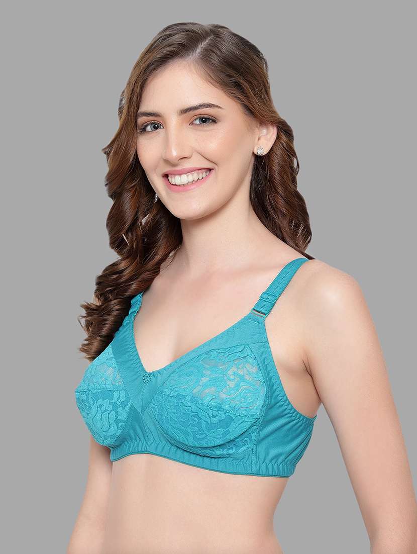lace detailed non padded regular bra - 18503831 - Standard Image - 1