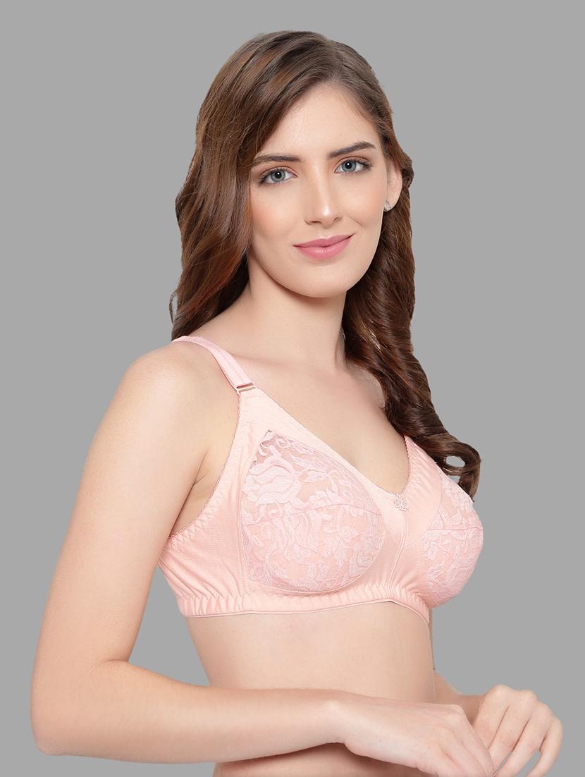 lace detailed non padded regular bra - 18503835 - Standard Image - 1