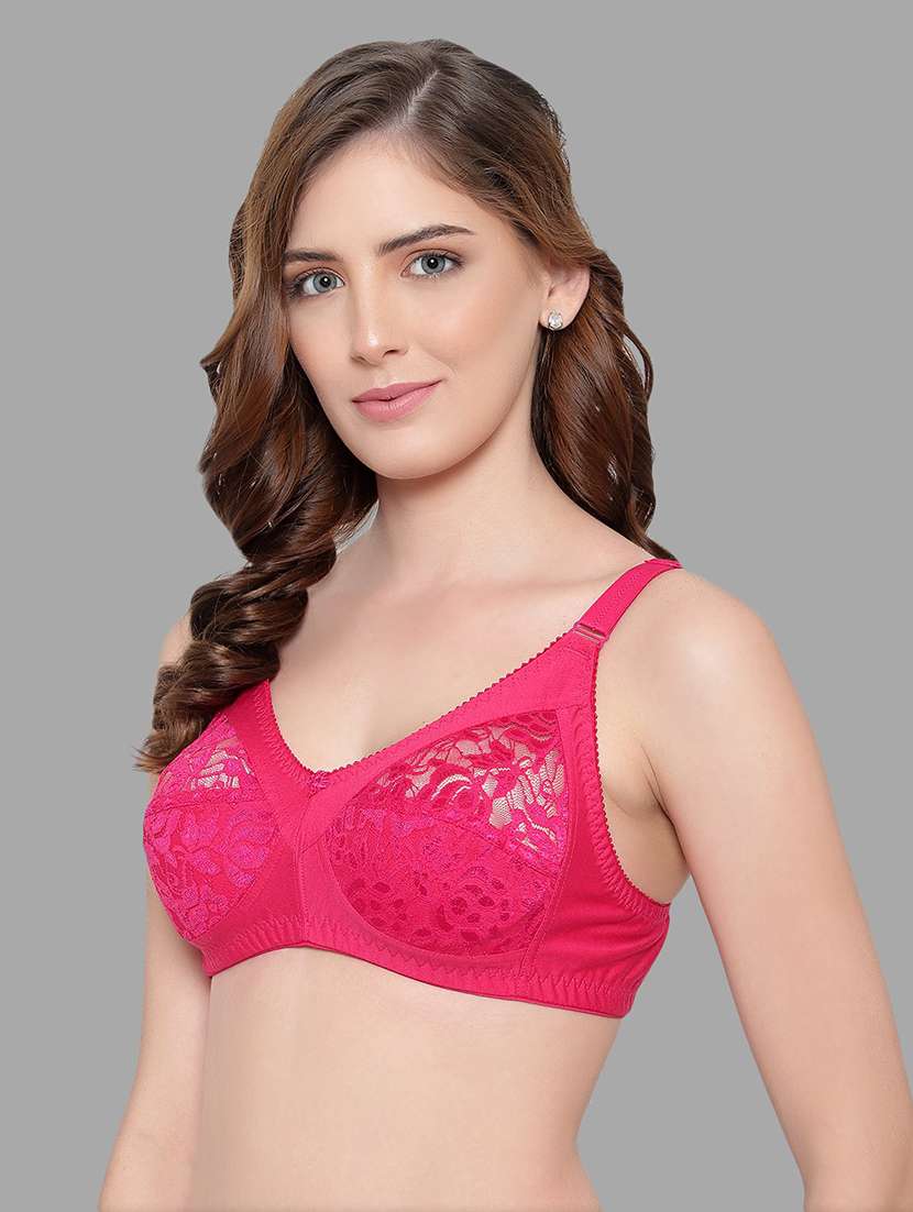 lace detailed non padded regular bra - 18503838 -  Standard Image - 1