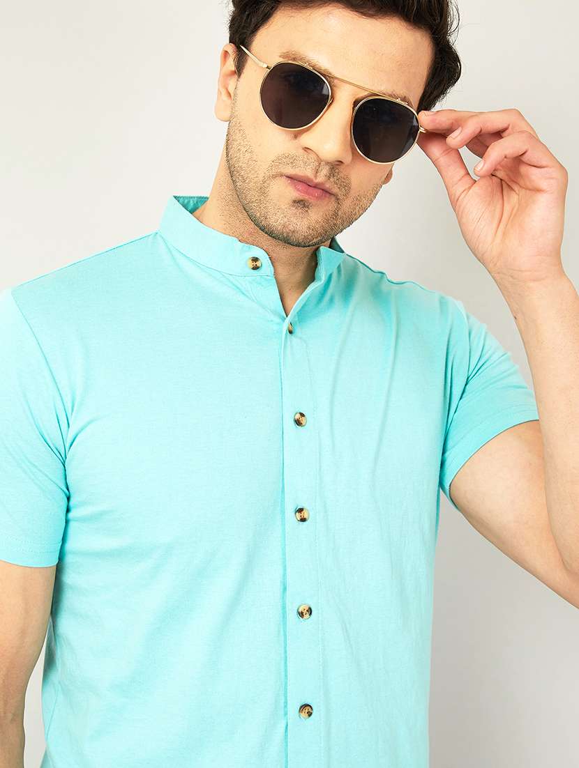 mens solid casual shirt - 18507436 -  Standard Image - 1
