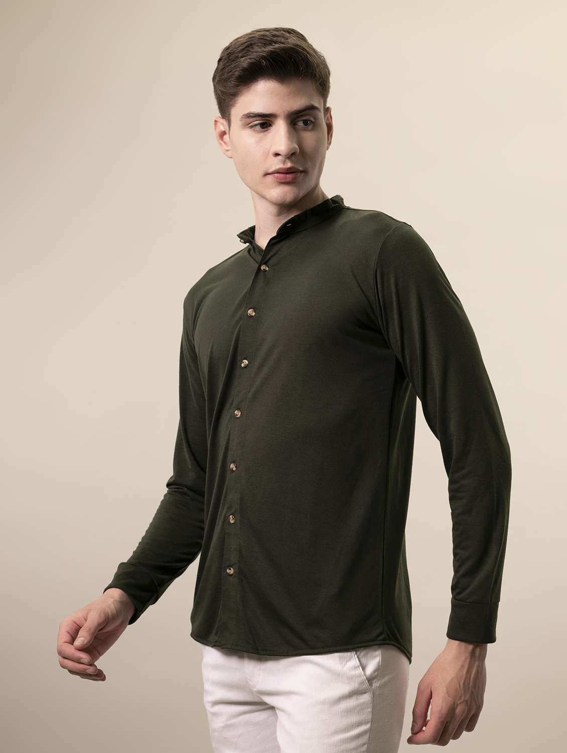 mens solid casual shirt - 18507443 -  Standard Image - 1