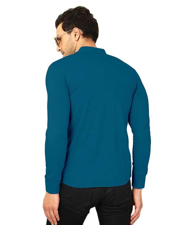 mens solid casual shirt - 18507450 -  Standard Image - 1