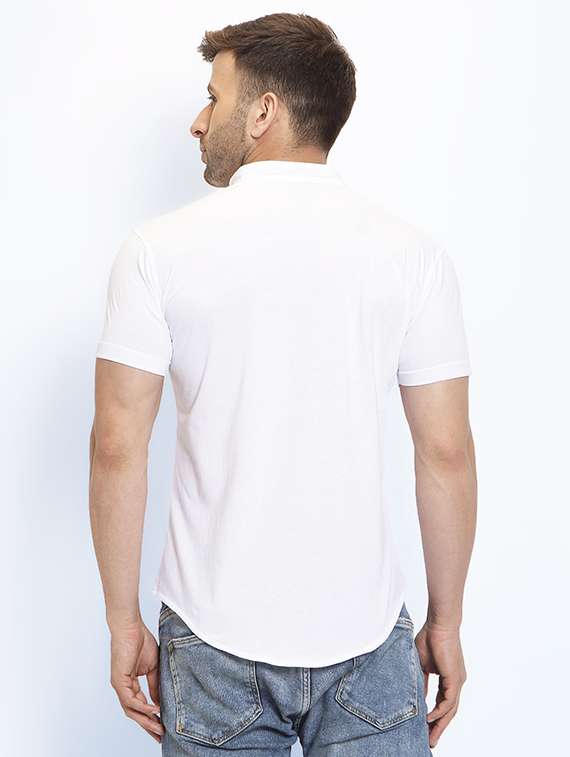 men white regular fit solid casual shirt - 18507454 -  Standard Image - 1
