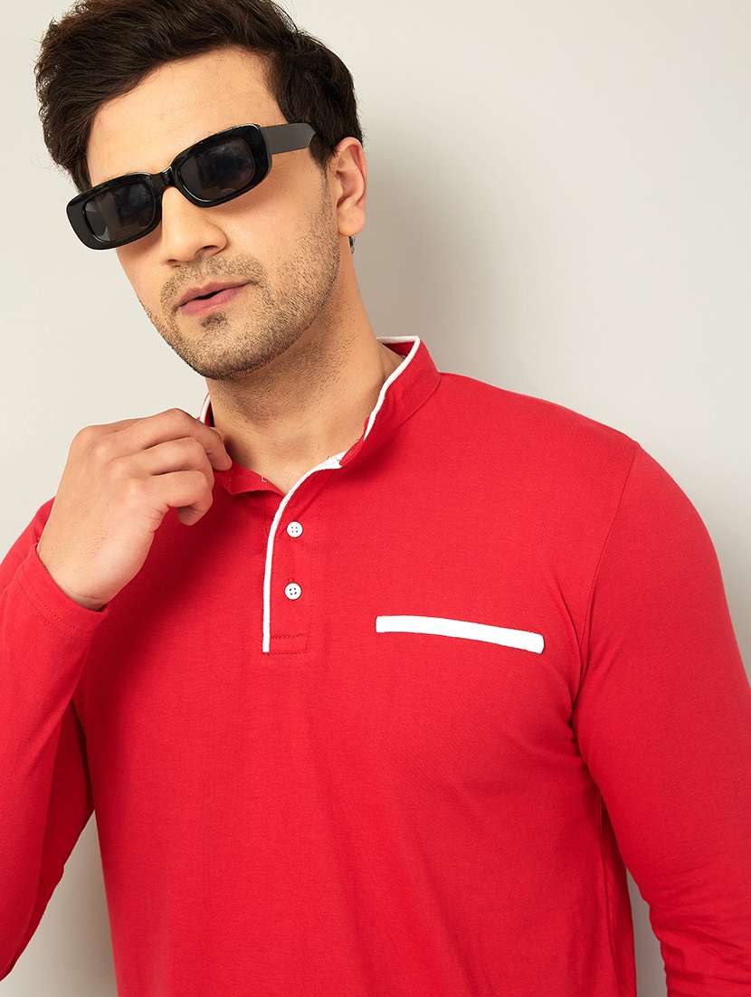 red solid casual t-shirt  - 18507471 -  Standard Image - 1