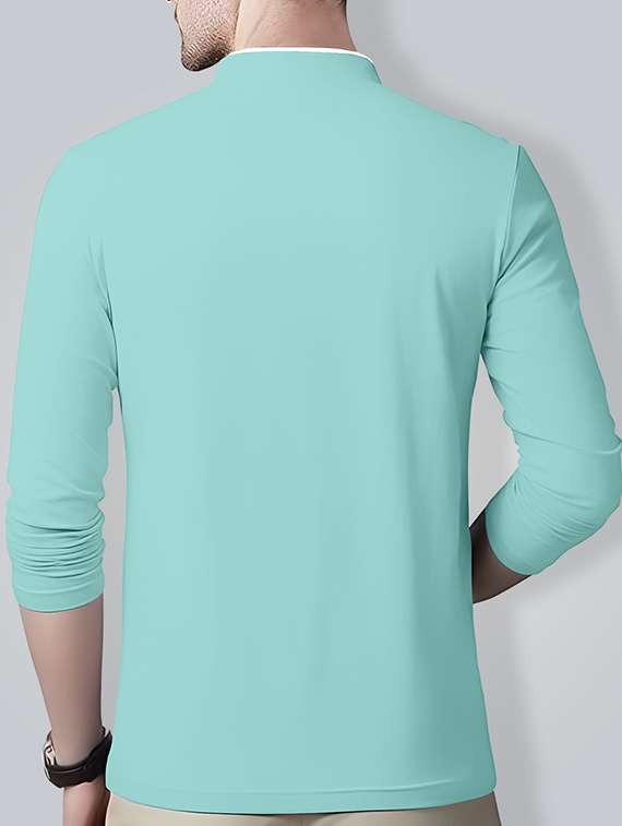 men sea green regular fit plain t-shirt - 18507573 -  Standard Image - 1