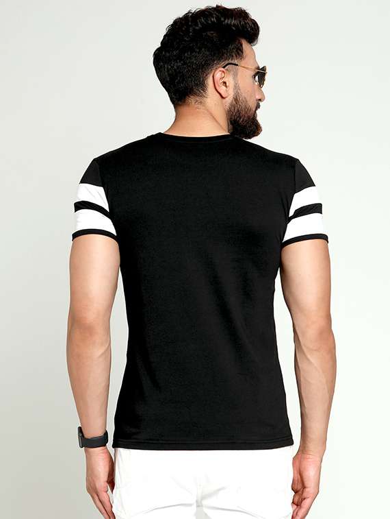 crew neck color blocked t-shirt - 18507622 -  Standard Image - 1
