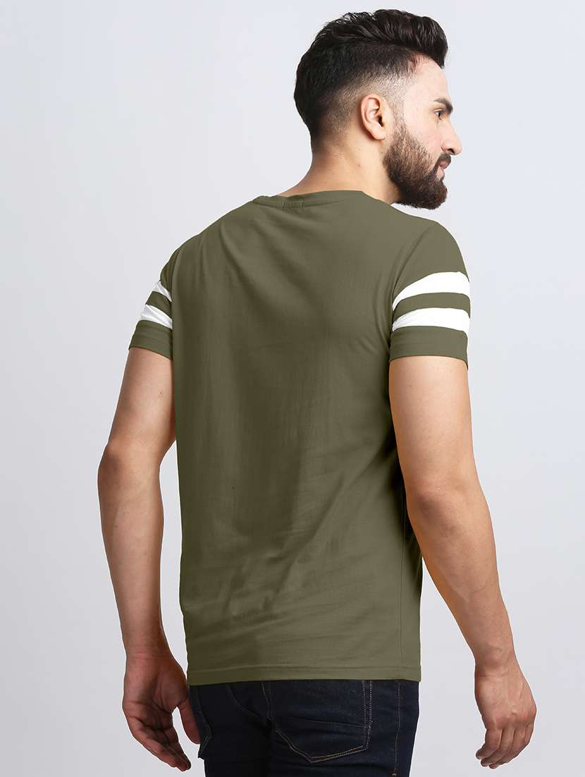 round neck color blocked t-shirt - 18507722 -  Standard Image - 1