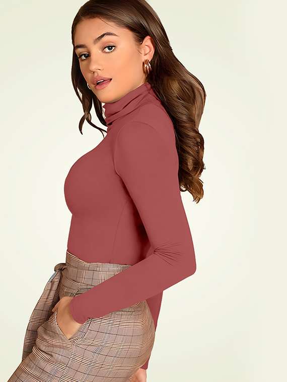 women's straight turtle neck top - 18507762 -  Standard Image - 1