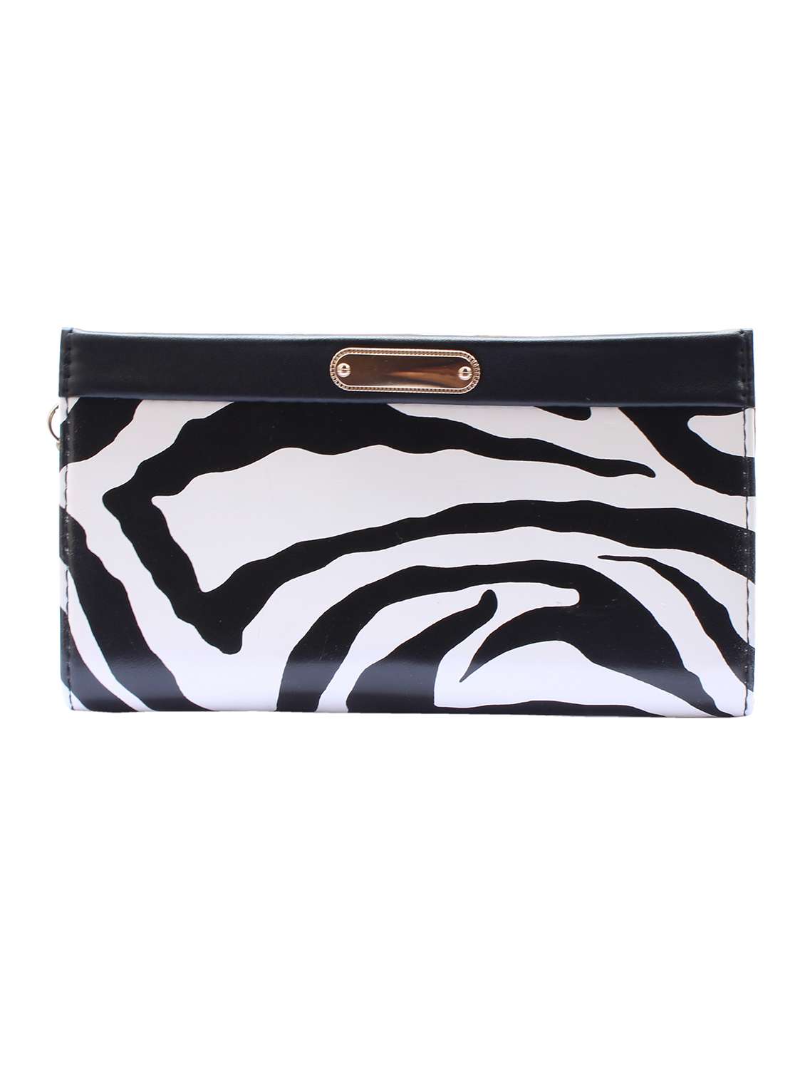black leatherette (pu) regular clutch