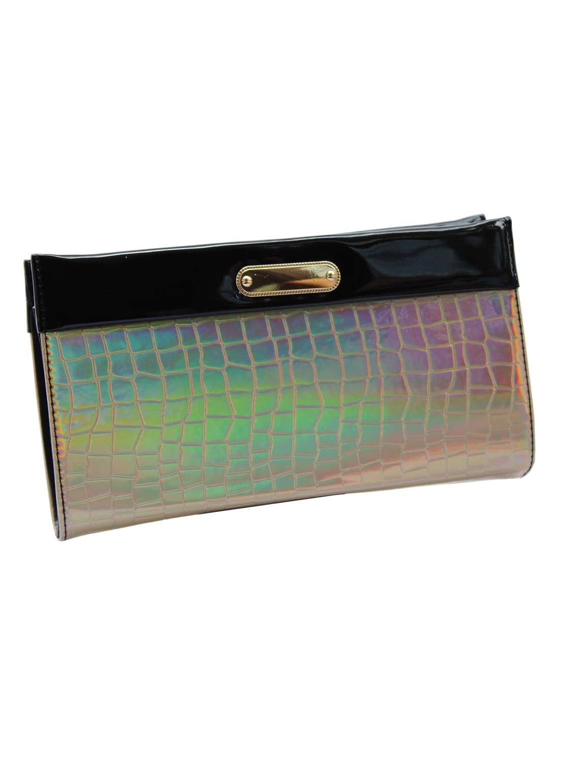 multi colored leatherette (pu) regular clutch - 18507907 -  Standard Image - 1