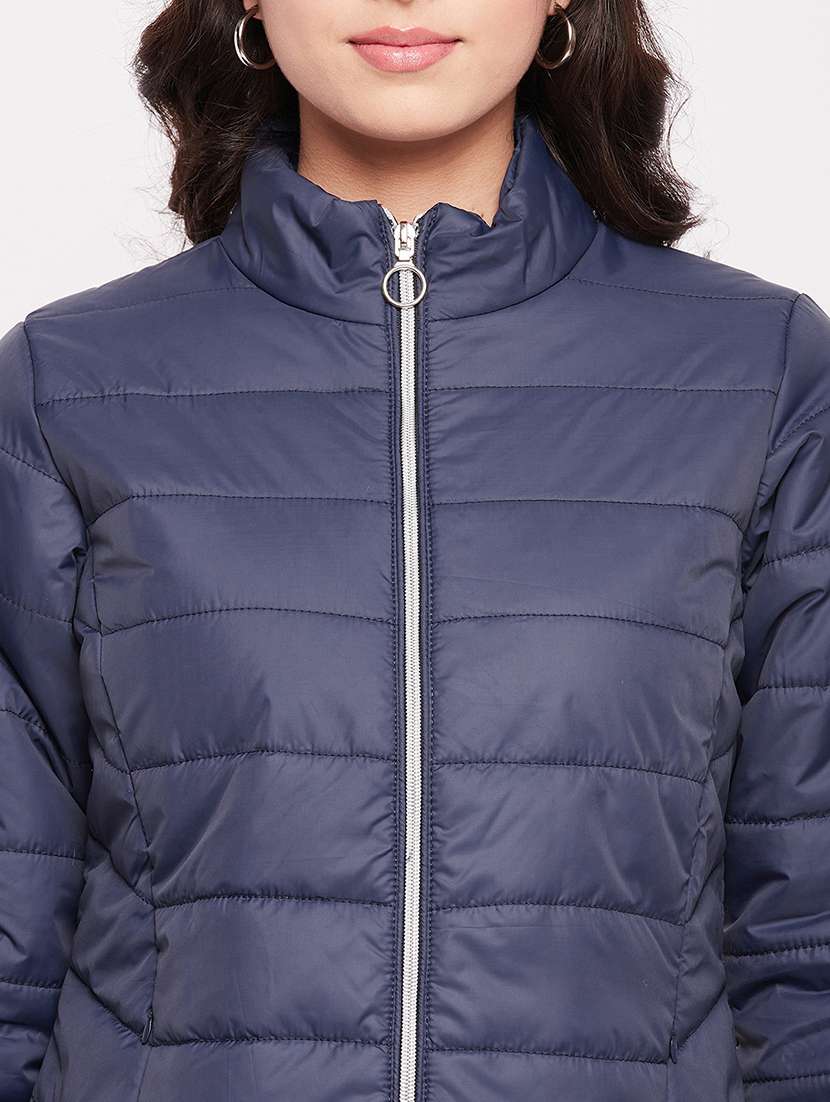 women solid long sleeve quilted jacket  - 18507975 -  Standard Image - 4