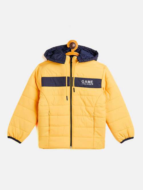 boys hooded neck quilted jacket - 18508033 - Standard Image - 0