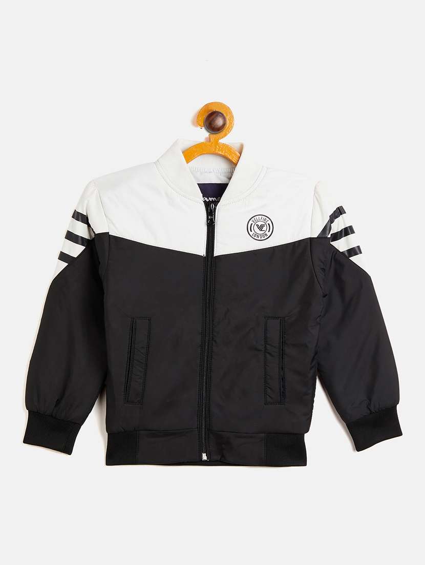 Boys Color Block Bomber Jacket 