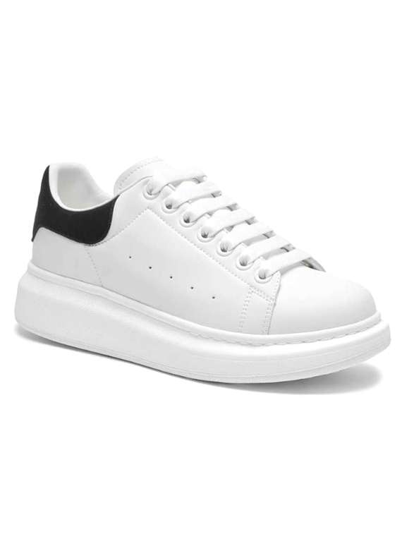 white lace up sneaker
