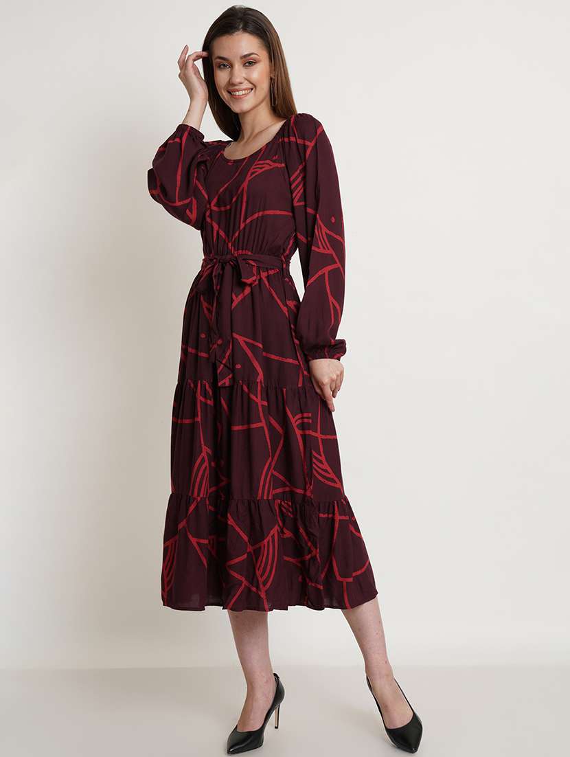 women's tiered dress color block dress - 18509690 -  Standard Image - 1