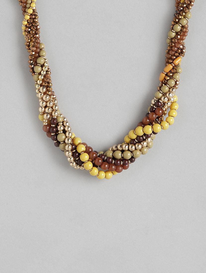 women brown and gold-toned necklace - 18509726 - Standard Image - 1