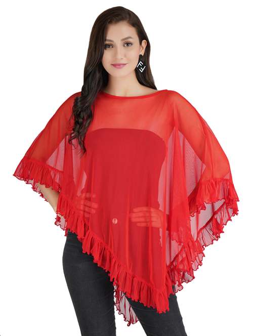 solid net summer poncho