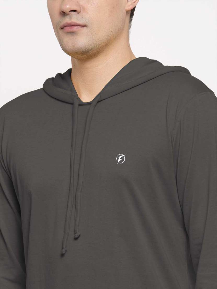 purple solid hooded t-shirt - 18510135 -  Standard Image - 6