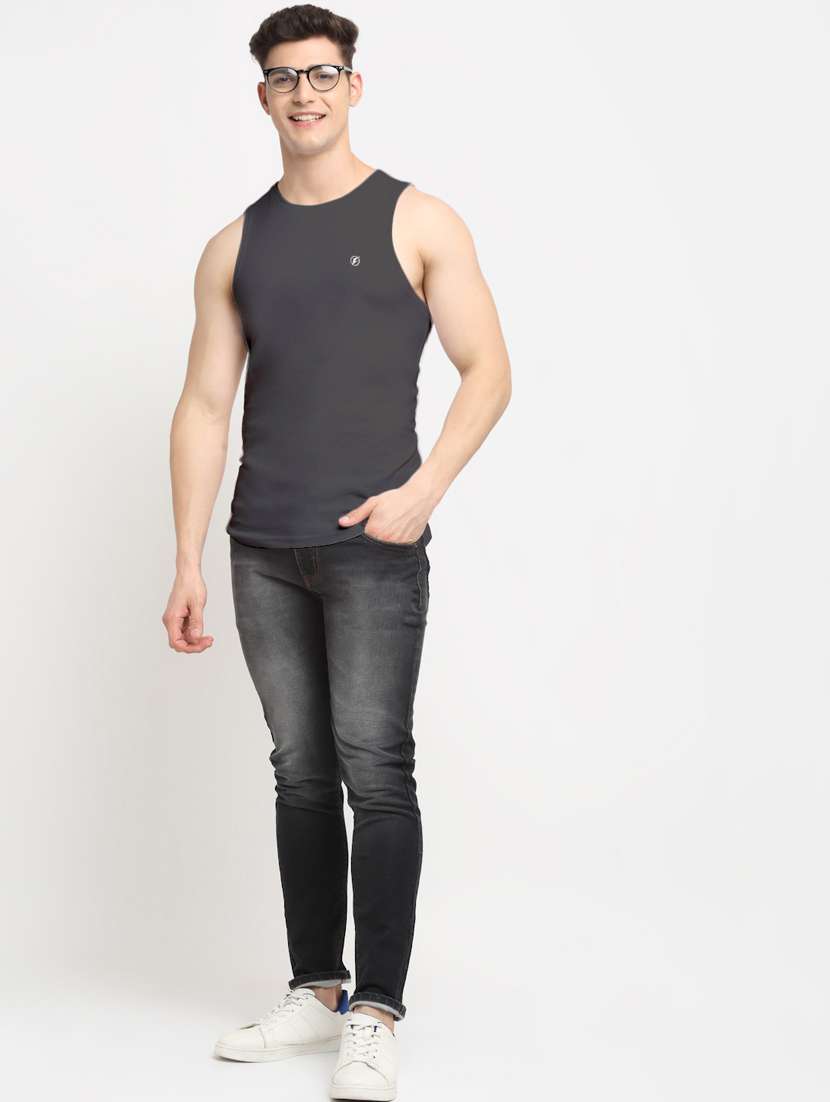 grey solid vest  - 18510180 -  Standard Image - 4
