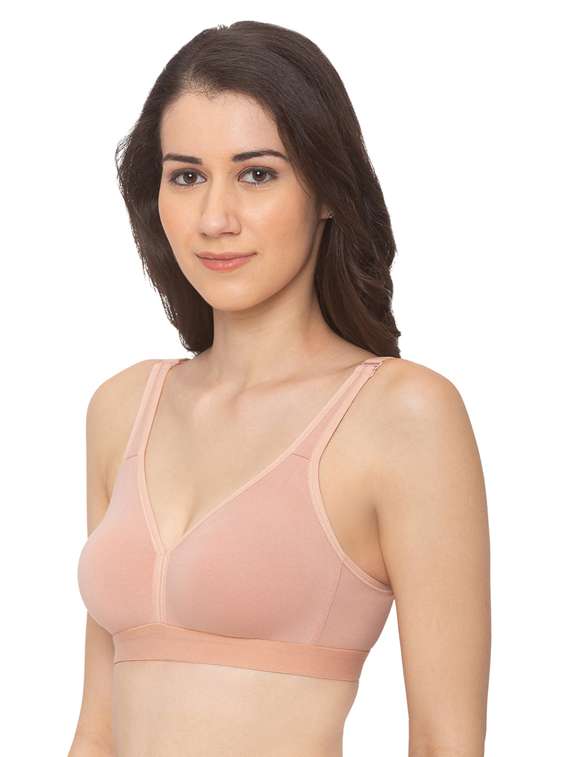 peach non padded regular bra - 18510394 - Standard Image - 1