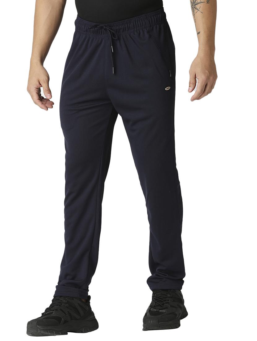 navy blue solid joggers track pant - 18510437 -  Standard Image - 1