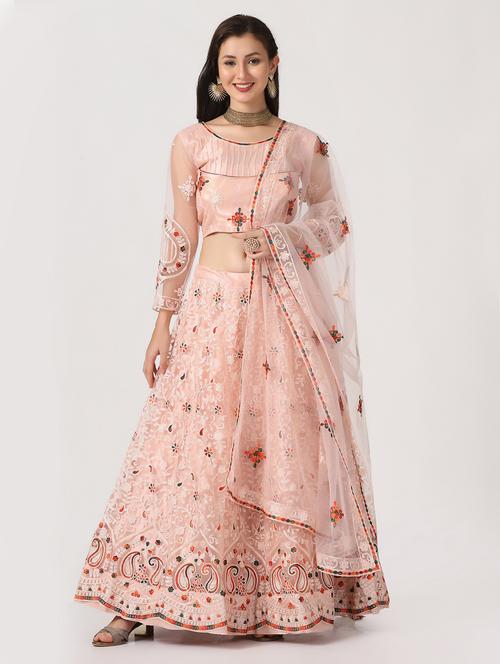 embroidered flared lehenga - 18510542 -  Standard Image - 0