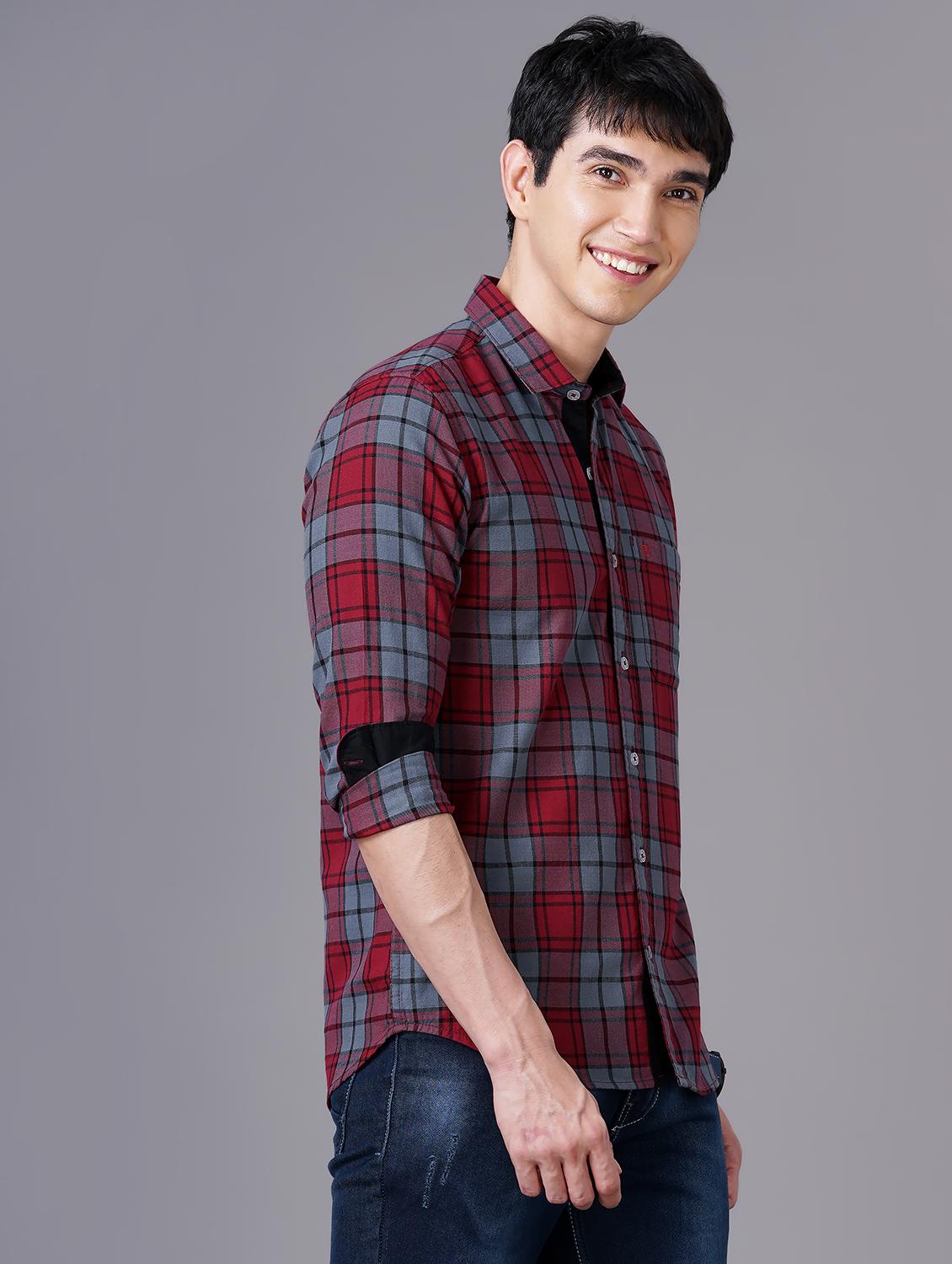 check print casual shirt - 18512112 -  Standard Image - 1