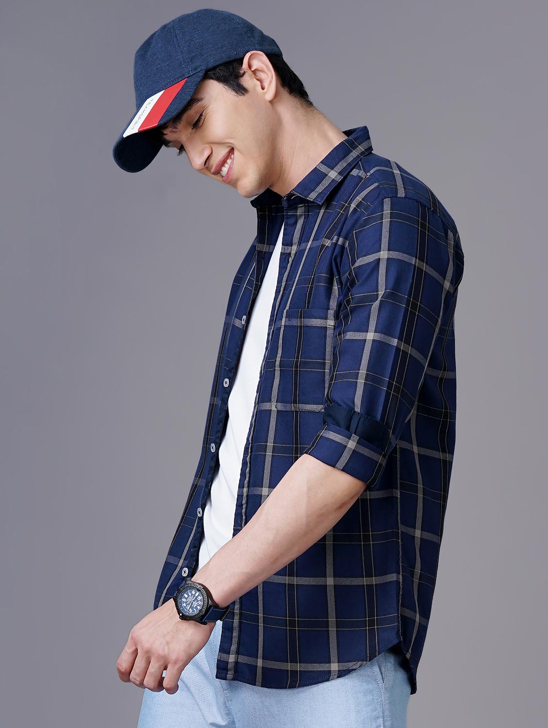 check print casual shirt - 18512117 - Standard Image - 1
