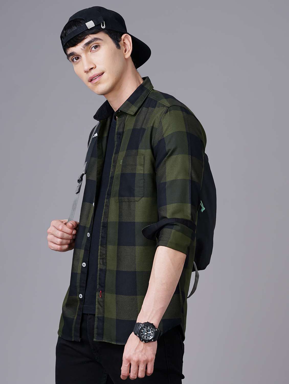 check print casual shirt - 18512119 -  Standard Image - 1