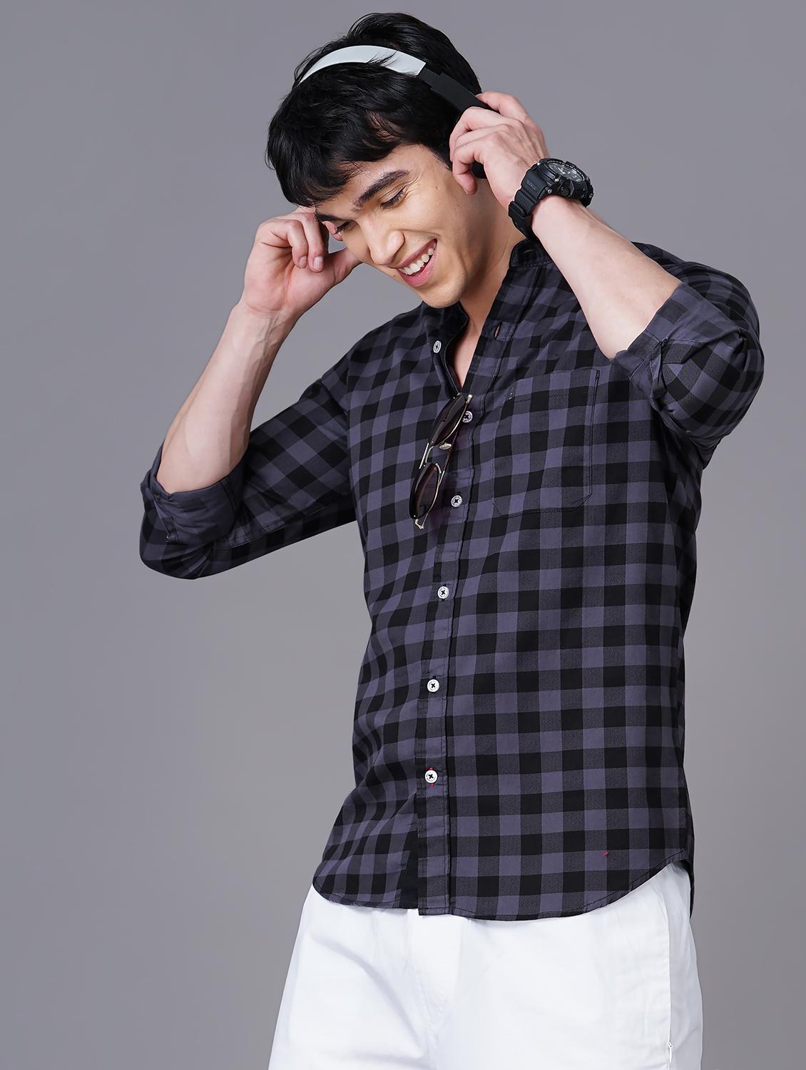 check print casual shirt - 18512128 - Standard Image - 1