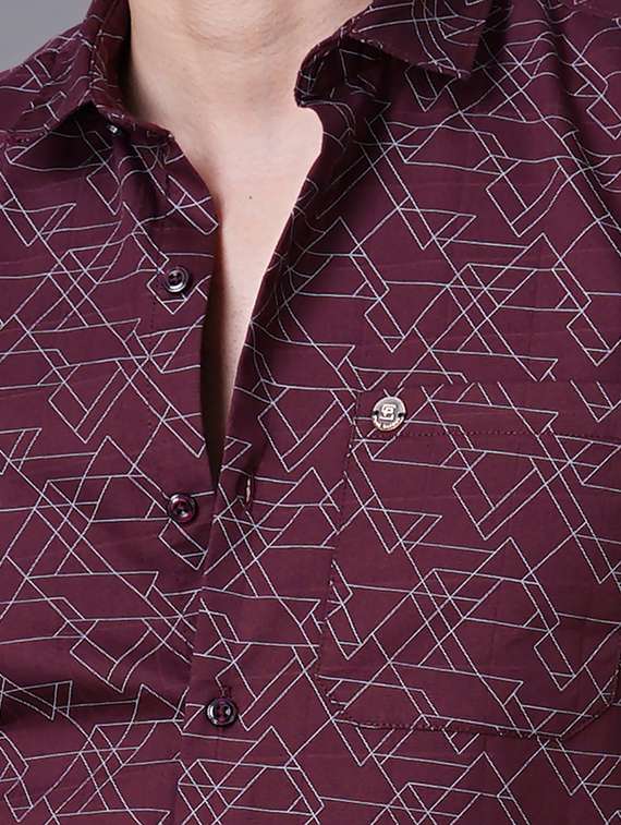 abstract print casual shirt - 18512134 - Standard Image - 4