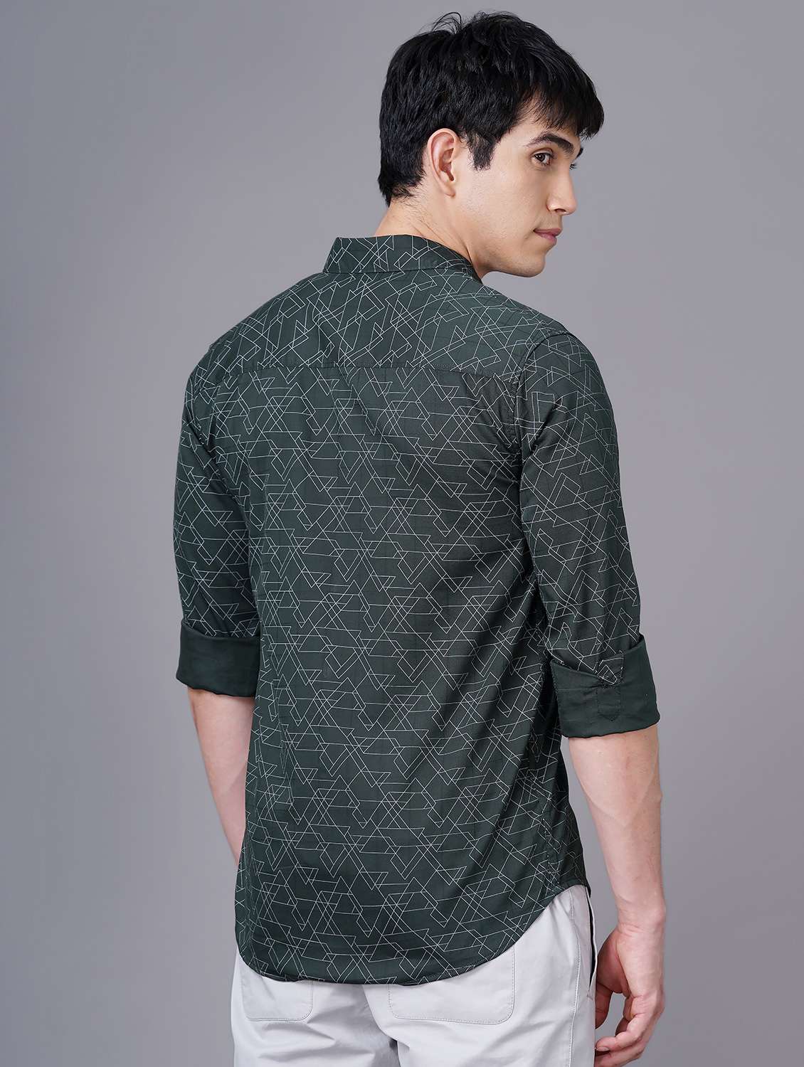 abstract print casual shirt - 18512135 - Standard Image - 1