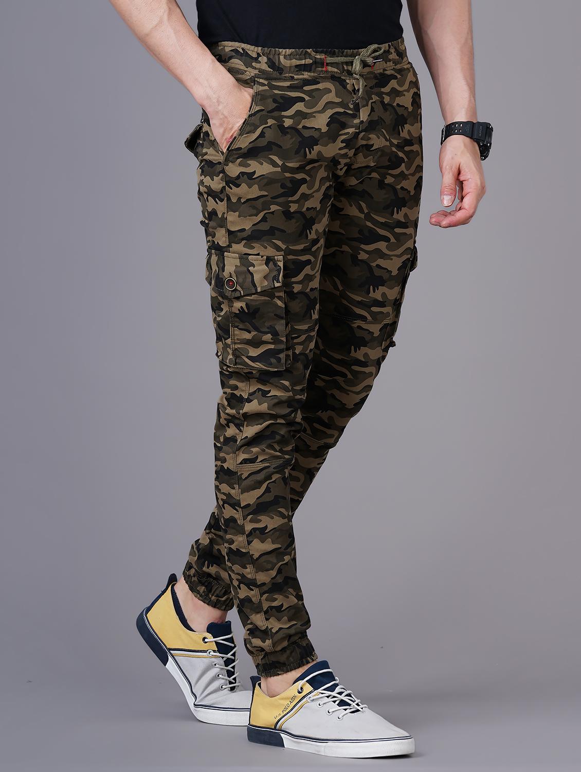 camouflaged cargo casual trouser - 18512138 - Standard Image - 1