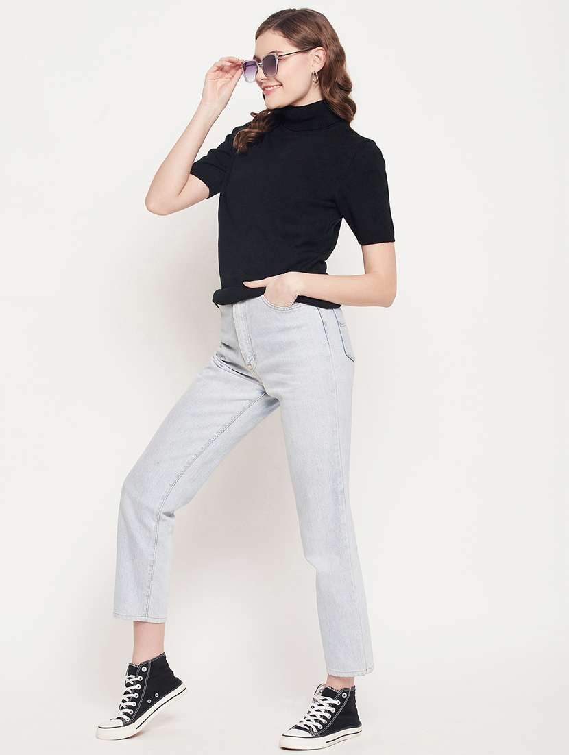 turtle neck solid pullover - 18512210 - Standard Image - 4