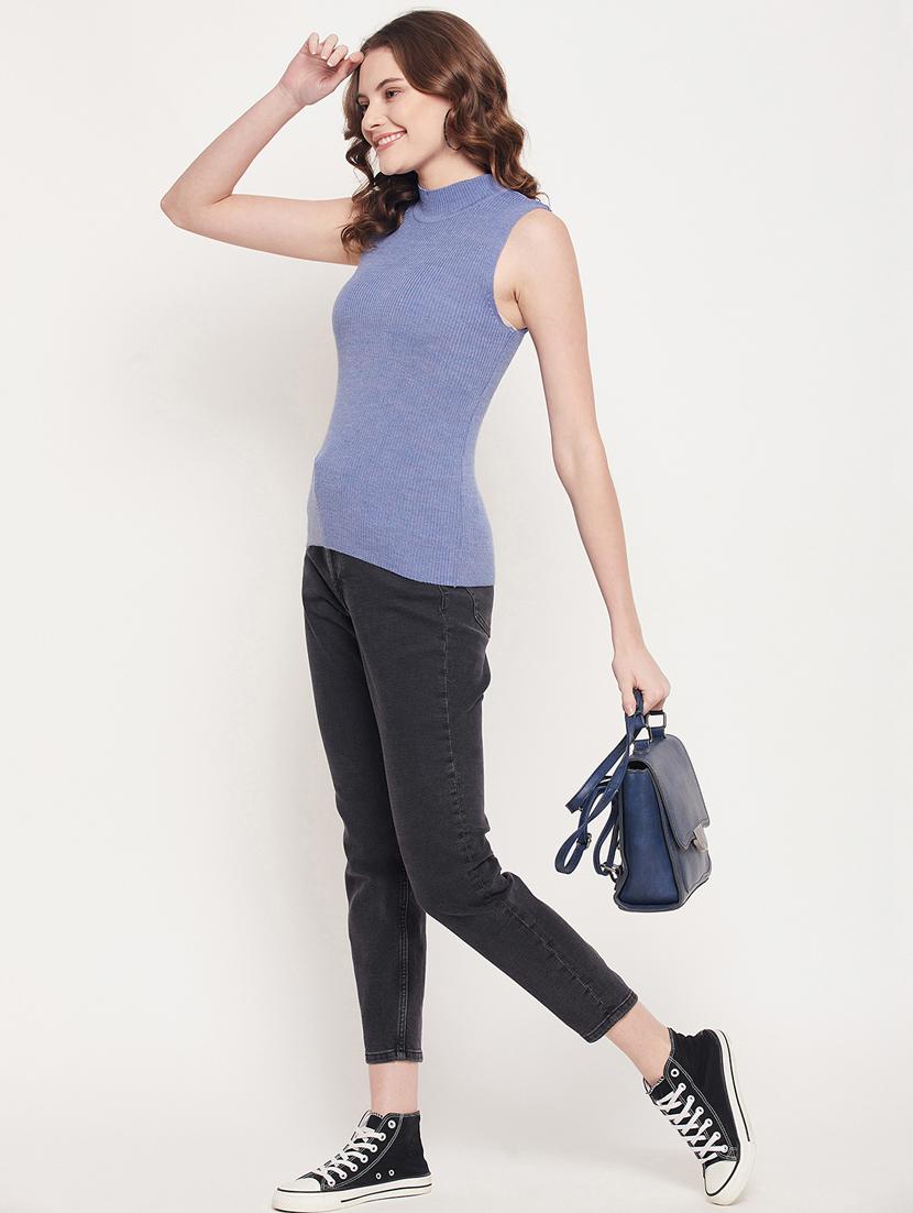 mock neck solid pullover - 18512219 - Standard Image - 4