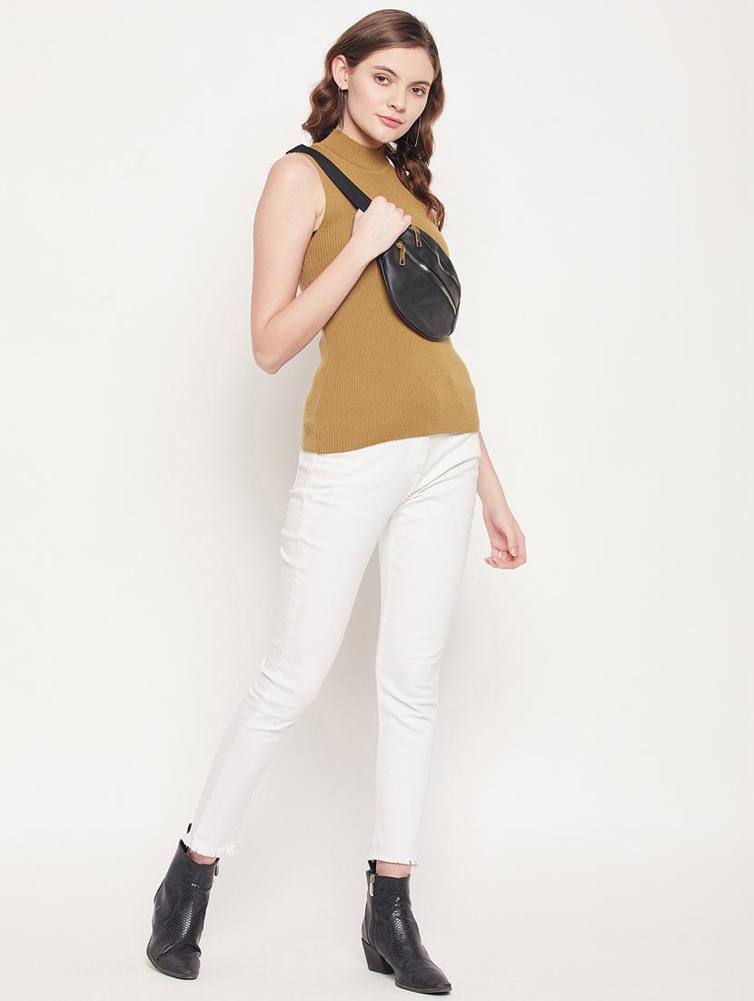 high neck solid pullover - 18512223 - Standard Image - 4
