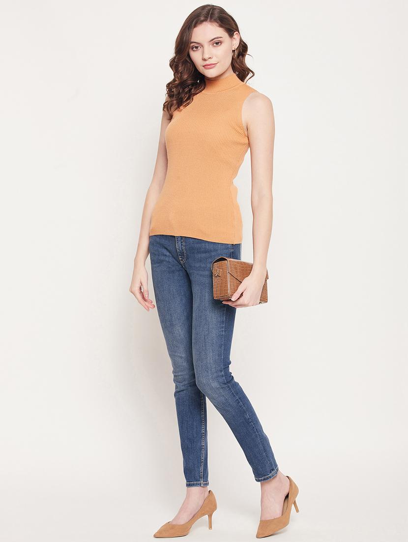 high neck solid pullover - 18512224 - Standard Image - 4