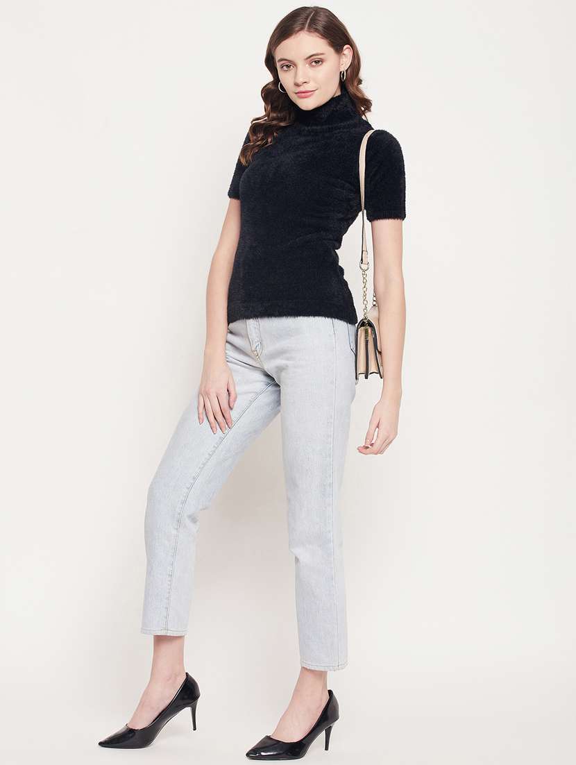 turtle neck solid pullover - 18512233 - Standard Image - 4