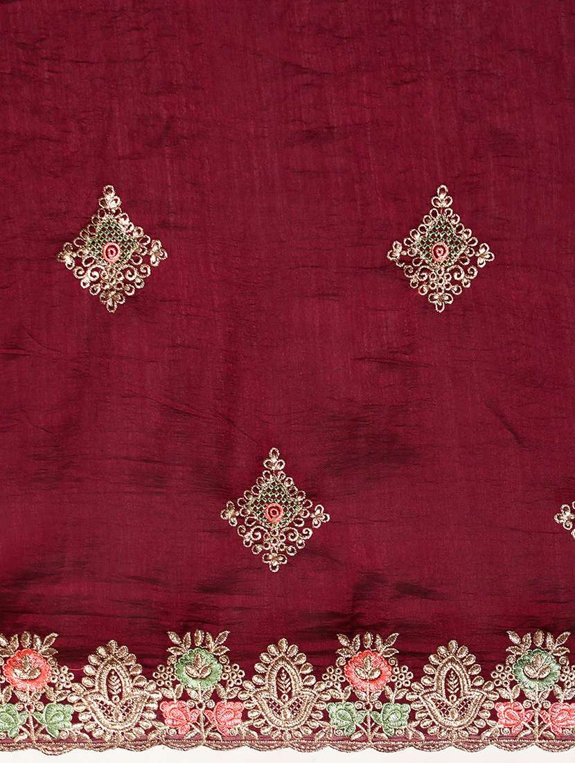 women's embroidered saree with blouse - 18512415 -  Standard Image - 6