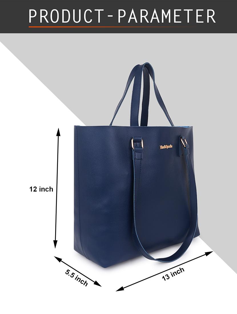 blue leatherette (pu) structured tote - 18512773 - Standard Image - 1
